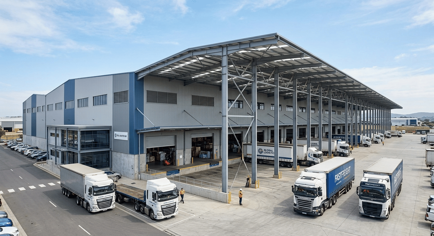 Industrial Steel Frame Warehouse Facility